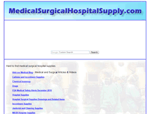 Tablet Screenshot of medicalsurgicalhospitalsupply.com